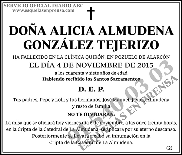 Alicia Almudena González Tejerizo